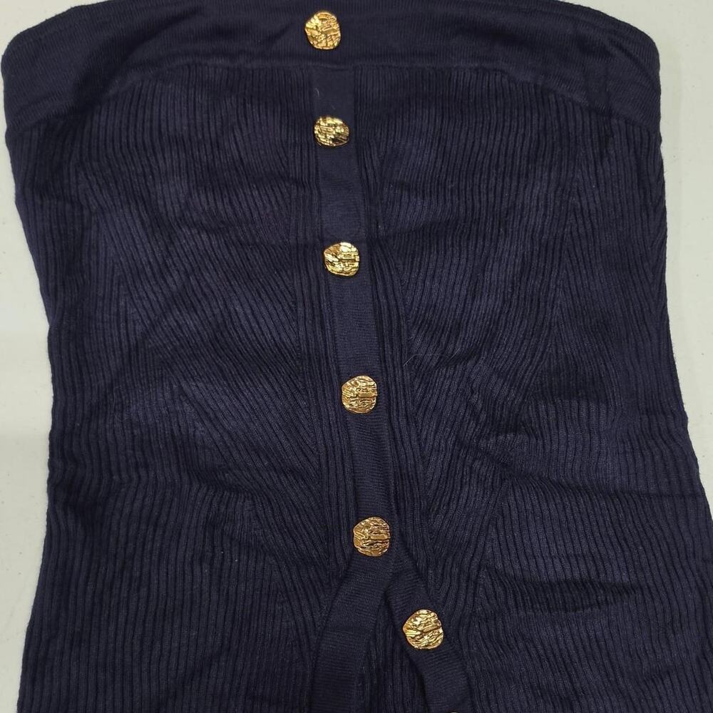 Emerson lang navy blue strapless